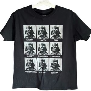 Disney size medium the many faces of Darth Vader Star Wars black top